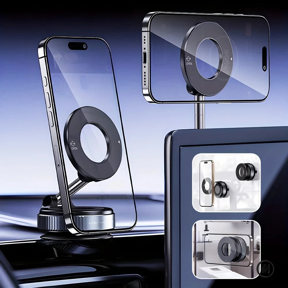 Magnetic Car Phone Holder 360° Rotation - Universal Foldable Mount
