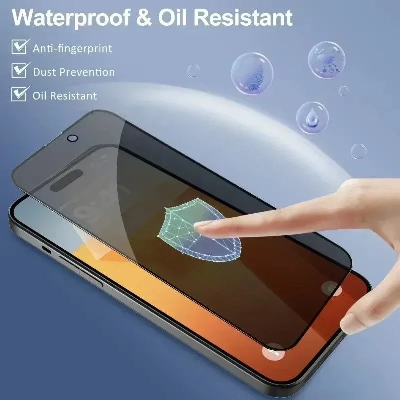 Privacy Screen Protector for iPhone – 5 Pack | Anti-Spy Tempered Glass